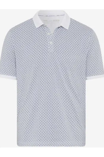 BRAX Polo-Shirt Perry storm gemustert