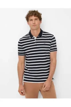 BRAX Polo Shirt Perry weiss geblümt