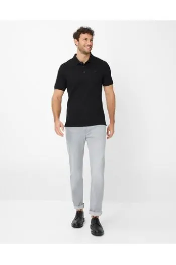 BRAX Polo-Shirt Pete schwarz Hi-FLEX