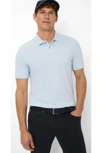 BRAX Polo-Shirt Pete sky