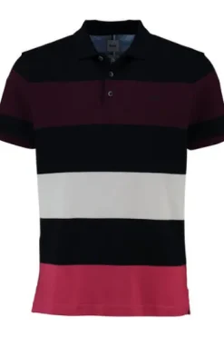 BRAX Polo-Shirt Pio beere gestreift