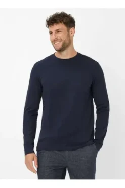 BRAX Polo-Shirt Timon navy Langarm