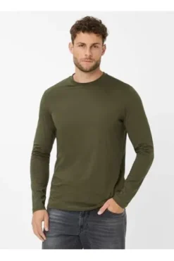 BRAX Polo-Shirt Timon olive Langarm