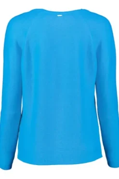 BRAX Pullover Lesley blau im trendigen Linksstrick