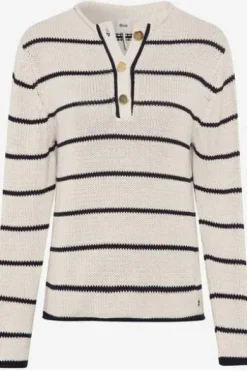 BRAX Pullover Lesley natur im trendigen Rippstrick