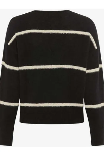BRAX Pullover Lisa black gestreift