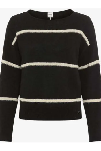 BRAX Pullover Lisa black gestreift