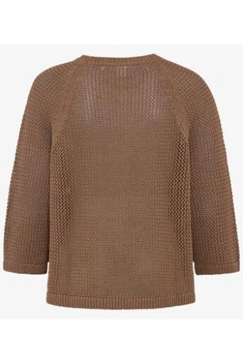 BRAX Pullover Nala mocha brown 3/4-Arm