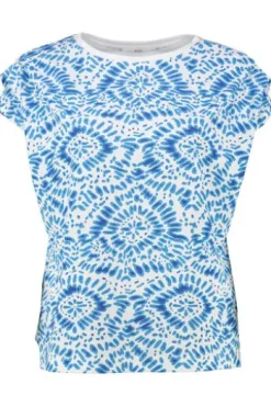 BRAX Shirt Caelen Blau gemustert im graphischen Dessin