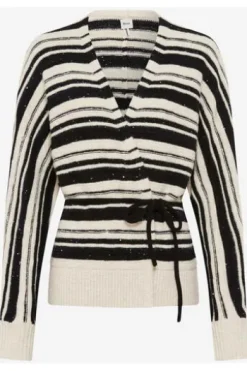 BRAX Strickjacke Anique canvas gestreift