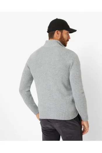 BRAX Strickjacke Jake grau