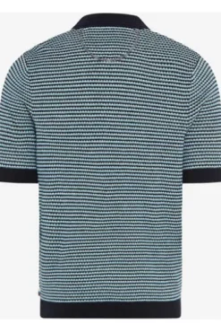 BRAX Strickpolo Pascal navy gemustert