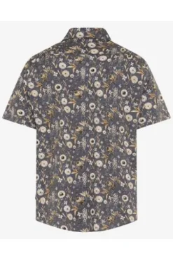 BRAX Ultra light Hemd Hardy beach geblümt Modern Fit Kurzarm