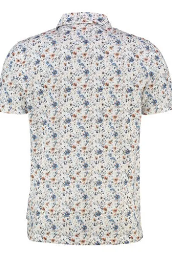 BRAX Ultralight Polo-Shirt Pepe white geblümt