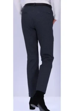 BRAX Winter-Jersey Hose Shakira marine Skinny Fit im edlen Minimal-Dessin