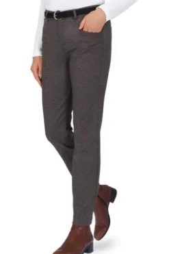 BRAX Winter-Jersey Hose Shakira braun Skinny Fit im edlen Minimal-Dessin