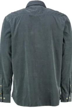 camel active Cord Hemd blau Regular Fit Langarm Button-Down