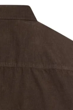 camel active Hemd dark brown comfort fit Langarm