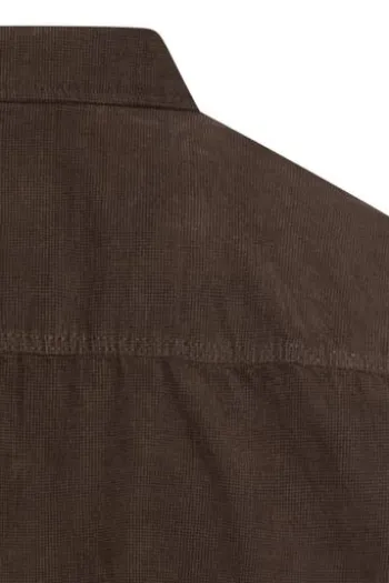 camel active Hemd dark brown comfort fit Langarm