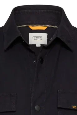 camel active Overshirt dark navy Relaxed Fit Langarm