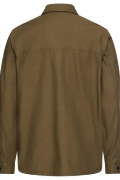 camel active Overshirt deep olive Relaxed Fit Langarm
