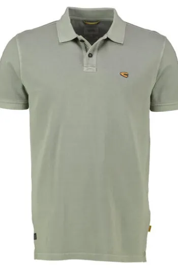 camel active Polo-Shirt khaki leicht verwaschene Optik