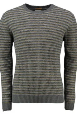 camel active Rundhals Pullover multicolour gestreift