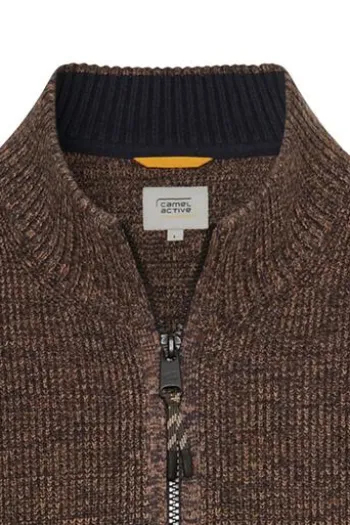 camel active Strickjacke dark brown