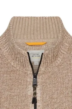 camel active Strickjacke oatmeal