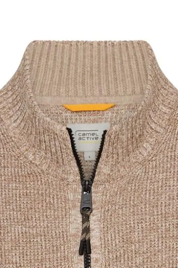 camel active Strickjacke oatmeal