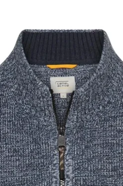 camel active Strickjacke tinted blue