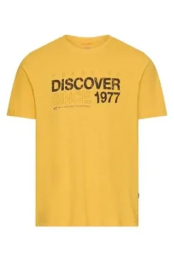 camel active T-Shirt sun yellow Regular Fit