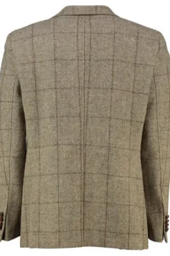 CARL GROSS Harris Tweed Sakko beige kariert