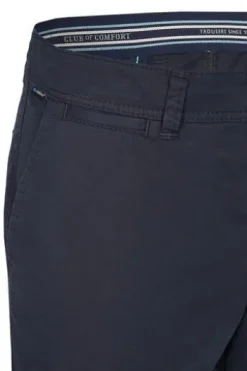 CLUB OF COMFORT Baumwoll-Stretch-Hose marine Garvey Pima Cotton mit Sonnenschutz