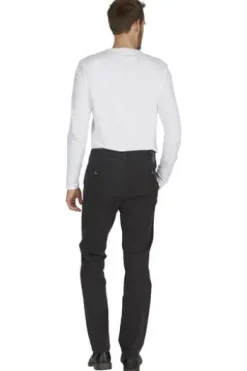 CLUB OF COMFORT High Stretch Baumwoll-Hose anthrazit Garvey Flat-Front
