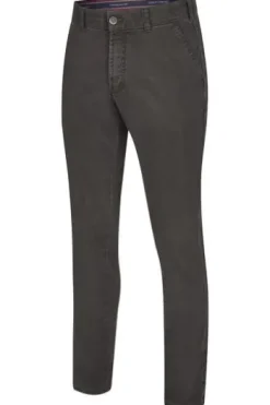 CLUB OF COMFORT High Stretch Baumwoll-Hose anthrazit Garvey Flat-Front