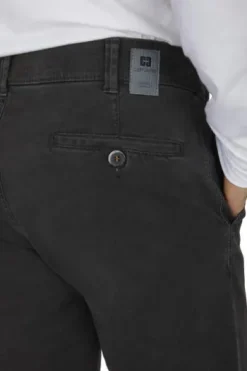 CLUB OF COMFORT High Stretch Baumwoll-Hose anthrazit Garvey Flat-Front