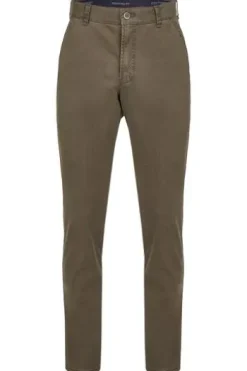 CLUB OF COMFORT High Stretch Baumwoll-Hose oliv mit Diamantschliff