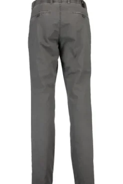 CLUB OF COMFORT High Stretch Baumwoll-Hose grau Garvey Flat-Front