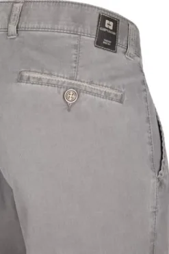 CLUB OF COMFORT High Stretch Baumwoll-Hose grau Garvey Flat-Front