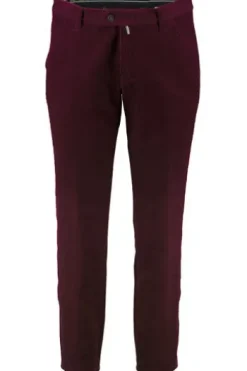 CLUB OF COMFORT High-Stretch-Cord-Hose Garvey (Flatfront) bordeaux