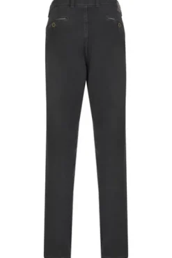 CLUB OF COMFORT High Stretch Denim-Jeans black Garvey Flat-Front