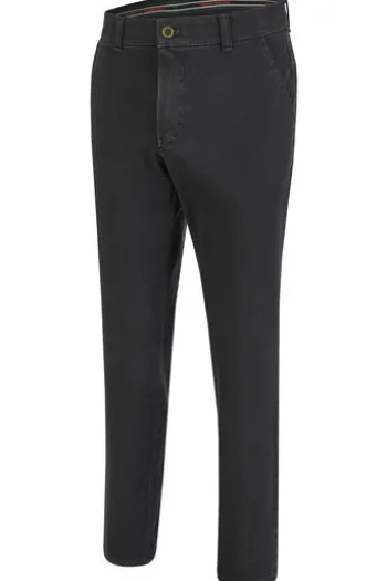 CLUB OF COMFORT High Stretch Denim-Jeans black Garvey Flat-Front