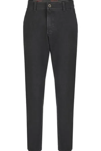 CLUB OF COMFORT High Stretch Denim-Jeans black Garvey Flat-Front