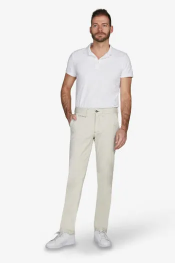 CLUB OF COMFORT Leinen Baumwoll Hose beige Garvey Chino