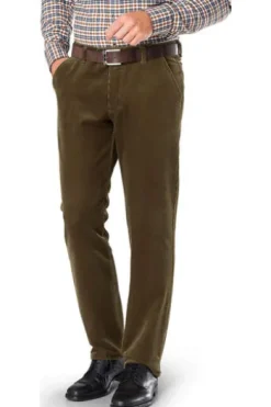 CLUB OF COMFORT Stretch-Cord-Hose oliv Garvey