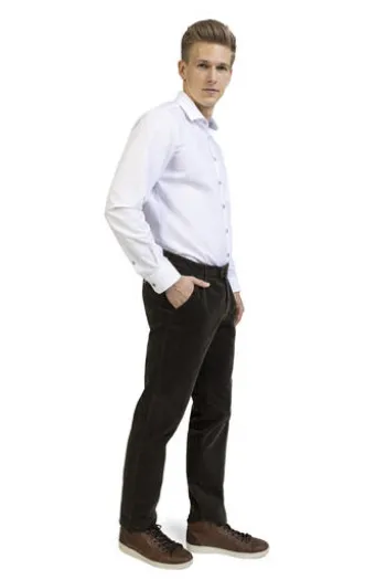 CLUB OF COMFORT Stretch-Feincord Hose oliv Garvey