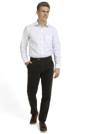 CLUB OF COMFORT Stretch-Feincord Hose oliv Garvey