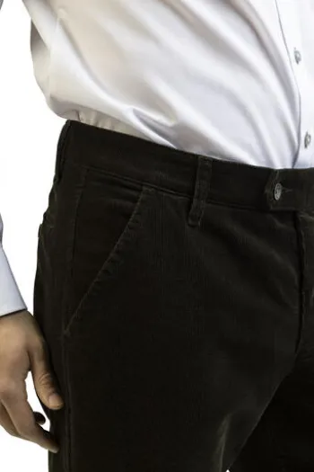 CLUB OF COMFORT Stretch-Feincord Hose oliv Garvey