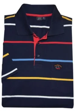 DAVID WILYMS Polo-Shirt marine/gelb
